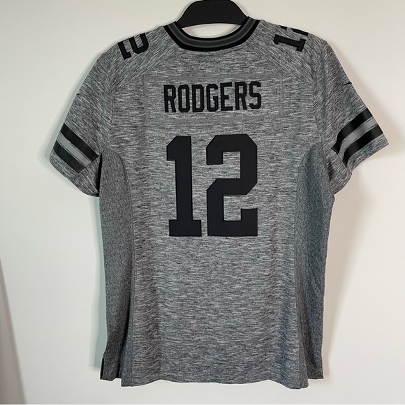 Nike Aaron Rodgers Green Bay Packers Women's Gridiron Grey Limited Jersey Large - Picture 4 of 12